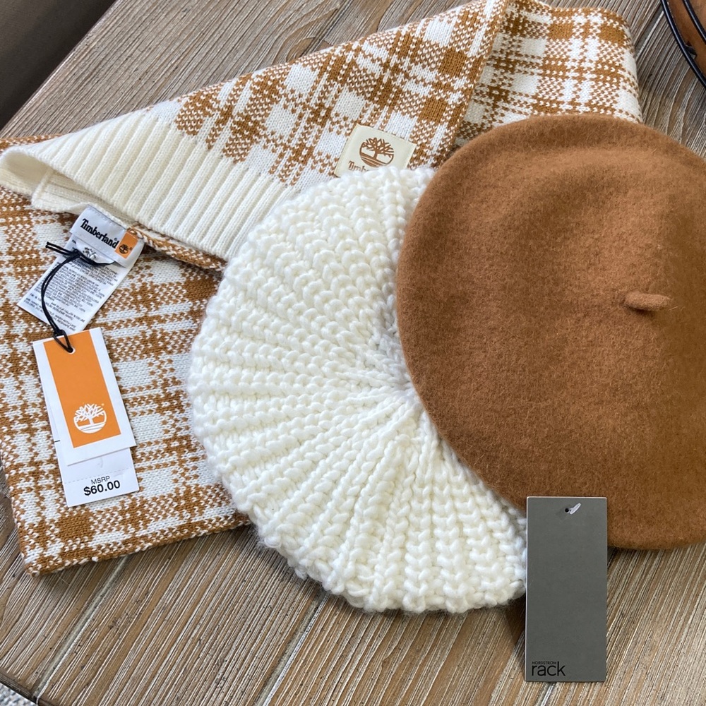 Beret hats and scarf bundle